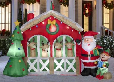 China Casa impermeável de anúncio feita sob encomenda gigante do Natal de pano de Inflatables Oxford à venda