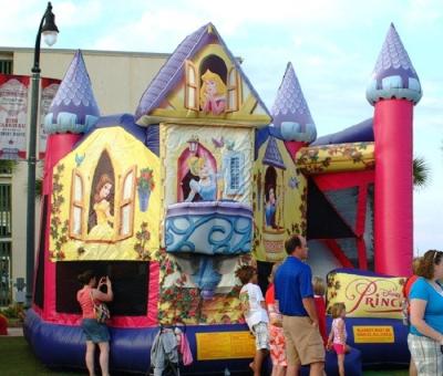 China Princess Disney Themed Inflatable Bounce Houses Commercial Grade For Children for sale