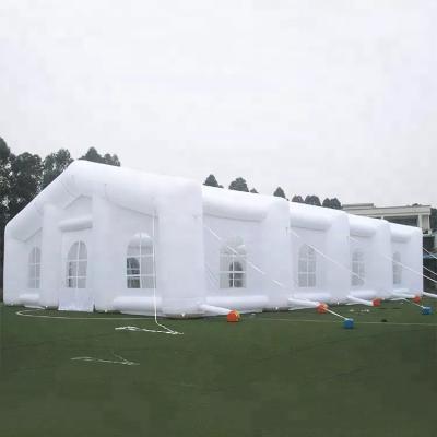 China 20*10*6m Customized White Inflatable Party Tent Silk Screen Printing for sale