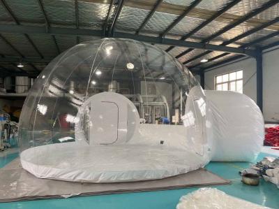 China 1mm PVC Inflatable Tent Commercial Grade Clear Eco Dome Camping Bubble Tent for sale