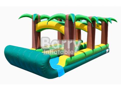 China Commercial Double Lane Jungle Inflatable Blow Up Water Slides 0.55mm PVC Tarpaulin for sale