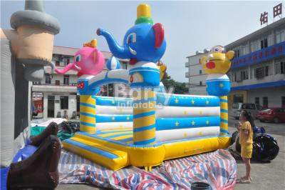 China Moonwalk animal do espaço do elefante do leão-de-chácara inflável comercial para a casa/campo de jogos à venda