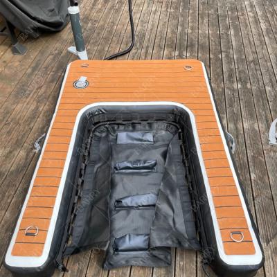 China Portable Adjustable Folding Dog Ramp Inflatable Dog Dock Ramp Stair Pets Dog Ramp For Pools, Lakes, Boats And Docks à venda