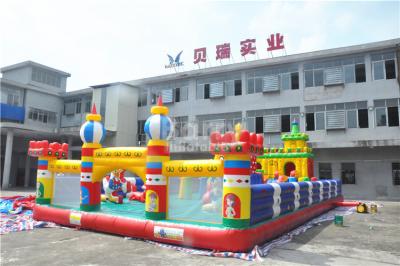 China Sport Theme Inflatable Bouncy Castle , 0.55 mm PVC Childrens Indoor Play Equipment for sale
