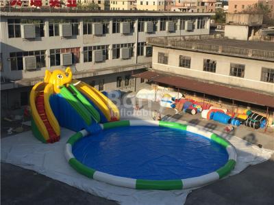 China parque inflável da corrediça de água de encerado do PVC de 0.55mm para crianças/jogos infláveis da água à venda