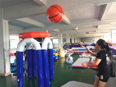 China Fun Inflatable Interactive Games Party Games For Adults 1.9m Height Giant Inflatable Basketball Hoop Set for sale