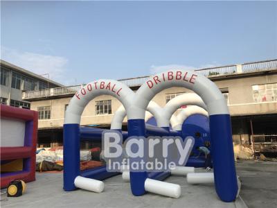 China Sporting Obstacle Soccer Dribble Inflatable Football Game Customized Size for sale
