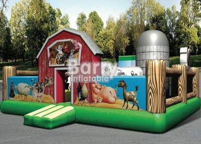 China Outdoor Playground Toddler Jump House Giant Farmyard Inflatable Toddler Playground With Beautiful Logo Printing for sale