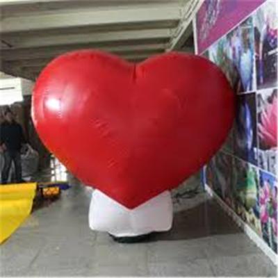 China Standing LED Wedding Party Decoration Inflatable Advertising Products , Large Inflatable Red Heart for sale