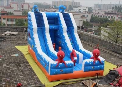 China Corrediça inflável comercial da maneira da corrediça dobro, corrediça mega inflável gigante para adultos à venda