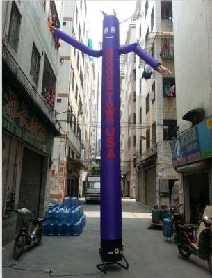 China 8m Height Inflatable Air Dancer , Oxford Cloth Inflatable Sky Dancer with 1 Leg for sale
