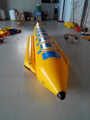 中国 単一の車線膨脹可能な水おもちゃ、6人のためにTowableポリ塩化ビニールの防水シートのバナナ ボート 販売のため