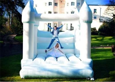 China White And Blue Color Inflatable Bouncer , Wedding Inflatable Bouncer For Sale for sale