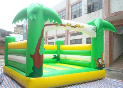 China Mini Green Color Inflatable Bouncer , Palm Tree Bouncer For Outdoor Playing for sale