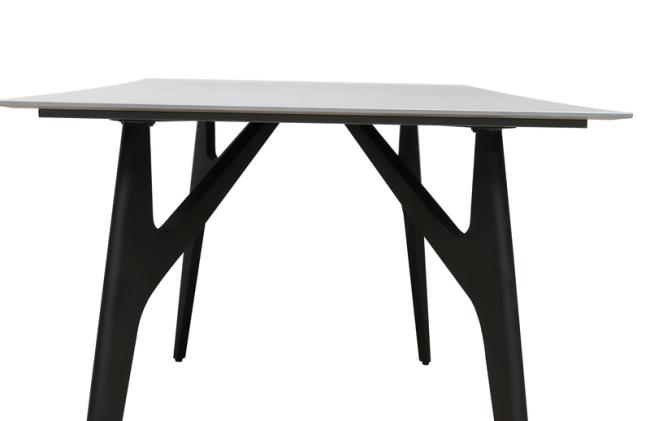 Modern ceramic top dining table - top view