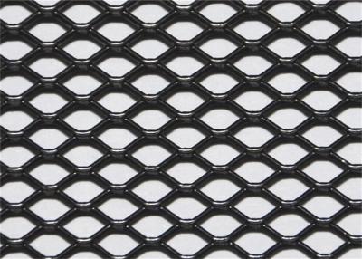 China 5mmx7mm Hole Decoration Black Powder Coated Plain Expanded Metal Sheet for sale