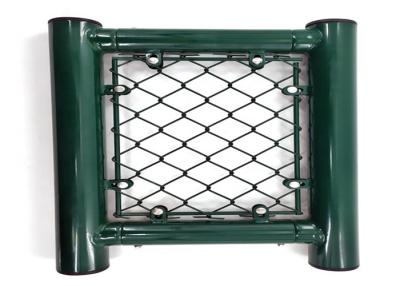 Chine 2.4m High Plastic Coated Chain Link Fencing Protection Facility Security Frame à vendre
