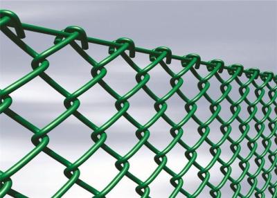 China Steel 2''*2'' Hole 4 Foot Chain Link Fencing Green Diamond Court Yard Mesh en venta