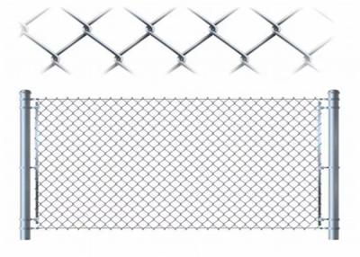China 60*60mm Hole Galvanized Steel Chain Link Fence Diamond Wire Mesh 7 Ft for sale