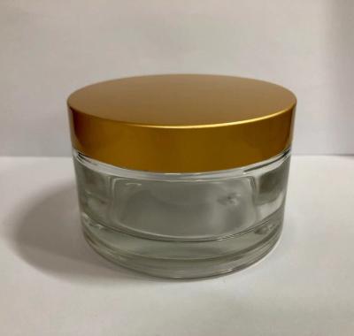 China 200g Glass Face Mask Cream Jars Cream Botttle Skincare Packaging , big capacity OEM for sale