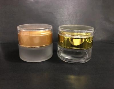 China Tarros cosméticos de cristal reutilizables de la crema de cara, botellas poner crema diverso Cplor de los envases seguros de Skincare en venta