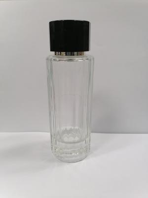 China Botellas de perfume de cristal redondas del cosmético 100ml, color e impresión de la botella de perfume del espray diversos en venta