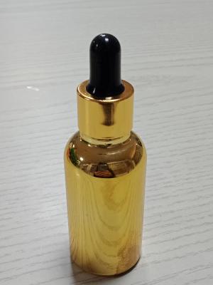 China Rubber Head Gradient Painting 50ml Essential Oil Bottles Dropper Bottles Skincare Packaging for sale