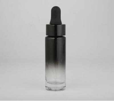 China 20ml Essential Oil Bottles Glass Dropper Bottles With Black Rubber Head Gradient Painting for sale
