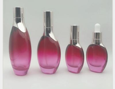 China Oval Glass Essential Oil Bottles Dropper Bottles Skincare Packaging Customized Logo and Color for sale