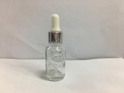 China Holographic SGS Glass Essential Oil  Bottles 15ml Glass Dropper Bottle OEM for sale