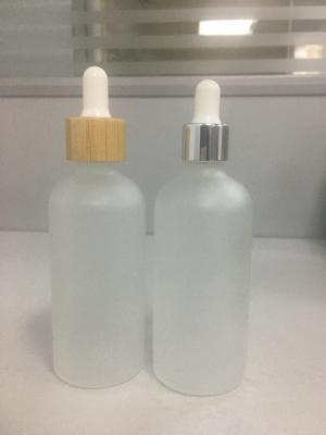 China 100ml 120ml Frosted Glass Dropper Bottle Screw Cap MSDS For Essential Oil for sale