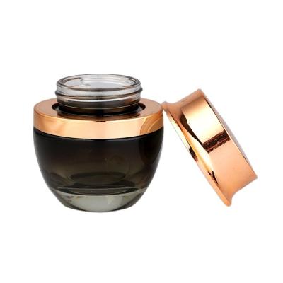 China Eco Friendly Glass Cream Jars Frosted Surface Empty 30g Cosmetic Jar for sale