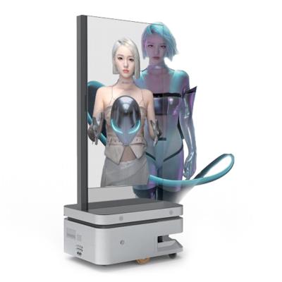 China Robot OLED Screen 55inch Automatic Obstacle Touch Screen Monitor T-OLED Navigator Automatic Return Charge with Battery for sale