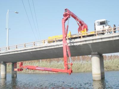 China Dongfeng 6x4 Bucket Type Bridge Inspection Truck Under Bridge Depth 23.3m for sale
