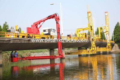 China FAW 8*4 Euro 5  Bucket Type  Bridge Inspection Trucks  Easy Access To Any Position Underbridge for sale