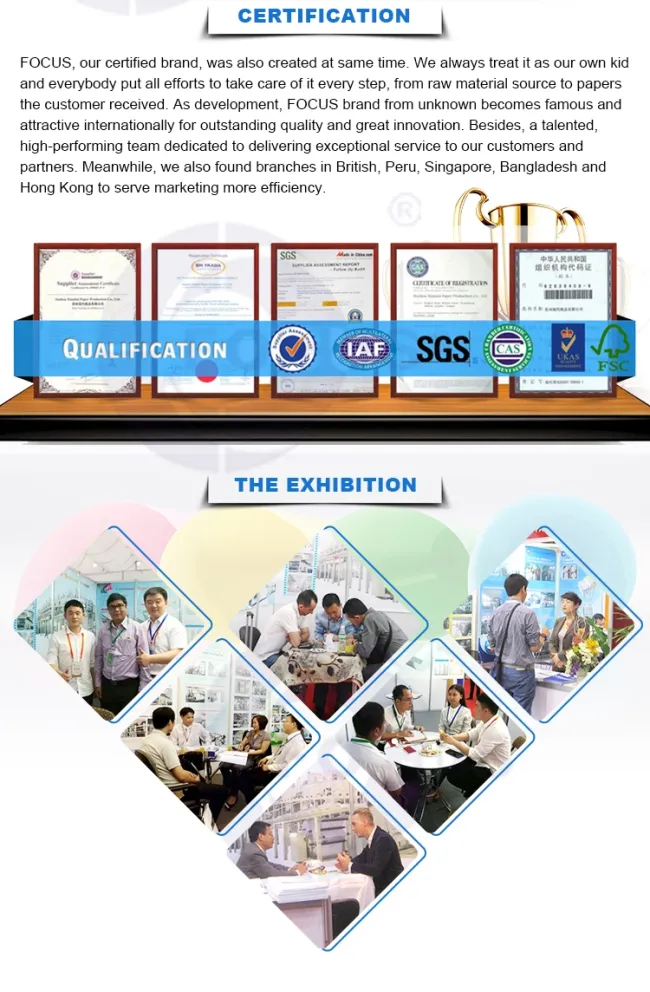 Focus Brand Manufacturer& Supplier Top-Level Glassin Paper
