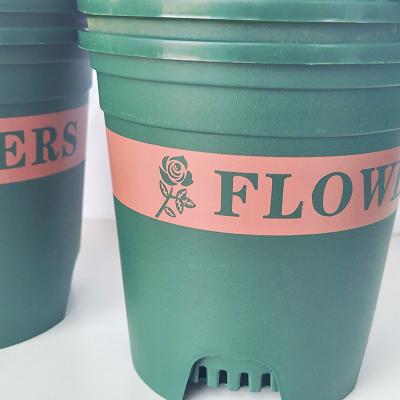 China Customized 12 Inch Plastic Plant Pots Round Plastic Garden Pots 10 Gallon for sale