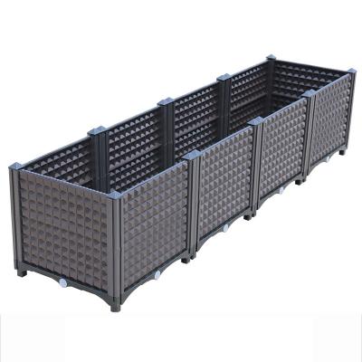 China 160cm Length  Plastic Trough Planter Boxes Recycled Plastic Raised Bed Kits Antirust for sale