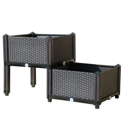 China 50*50*27CM Plastic Planter Boxes On Legs for sale