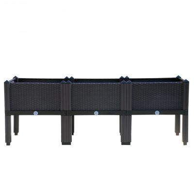 China 120cm Length PP Large Plastic Rectangular Planter Boxes With Legs for sale