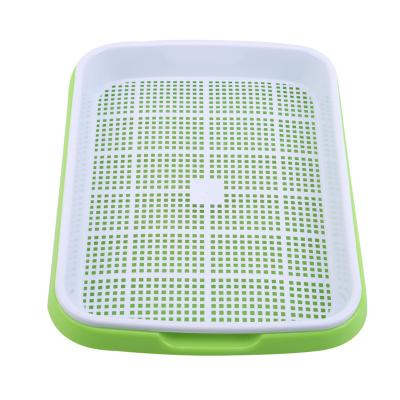 China Breathable Kitchen PP  Wheatgrass Sprouting Trays Hydroponic Germination Tray for sale