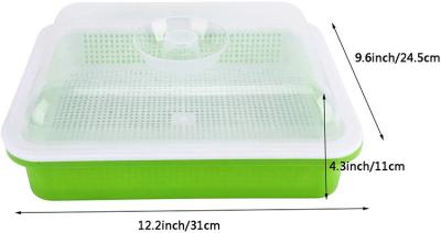 China Recyclable PP  Microgreen Sprouting Trays With Cover Lid Kitchen Use for sale