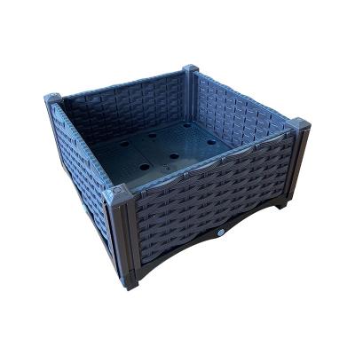 China Weather Proof Plastic Raised Planting Beds Plastic Troughs For Vegetables No Leakage for sale