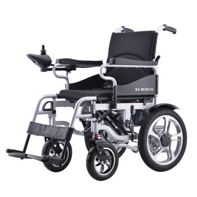 China KSM-501P Cheapest All Terrain Folding Electric Wheelchair Price Cheap Power Wheel Chair for Handicapped for sale