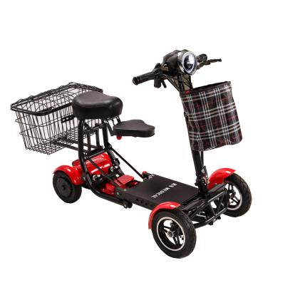 中国 Portable Lightweight Mobility Scooter For Adults 4 Wheels Folding Power Scooter 販売のため