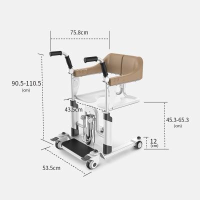 China KSM-208 Manufacturer Hot Sale Handicap Chair Patient Lift Patient Transfer Chair Fast Assemble Nursing Patient Hydraulic Lift for sale