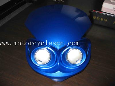 China Motorcycle motocross LED Grimace headlight Bike Blue Red Yellow White for sale