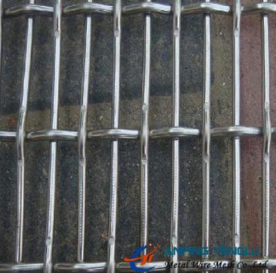 China Rectangle/Slot Hole Crimped Wire Mesh/Screen for Facade, Vibering Screen for sale