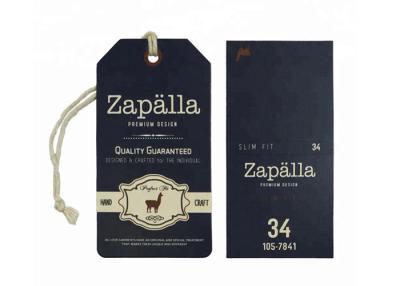 China Modern Custom Printed Kraft Hang Tags With Hot Foil Stamping Surface Finishing for sale
