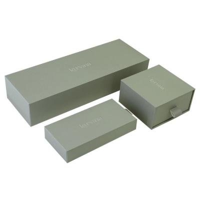 China Luxury Delicate Drawer Storage Boxes , Logo Packaging Boxes Hard Rigid for sale